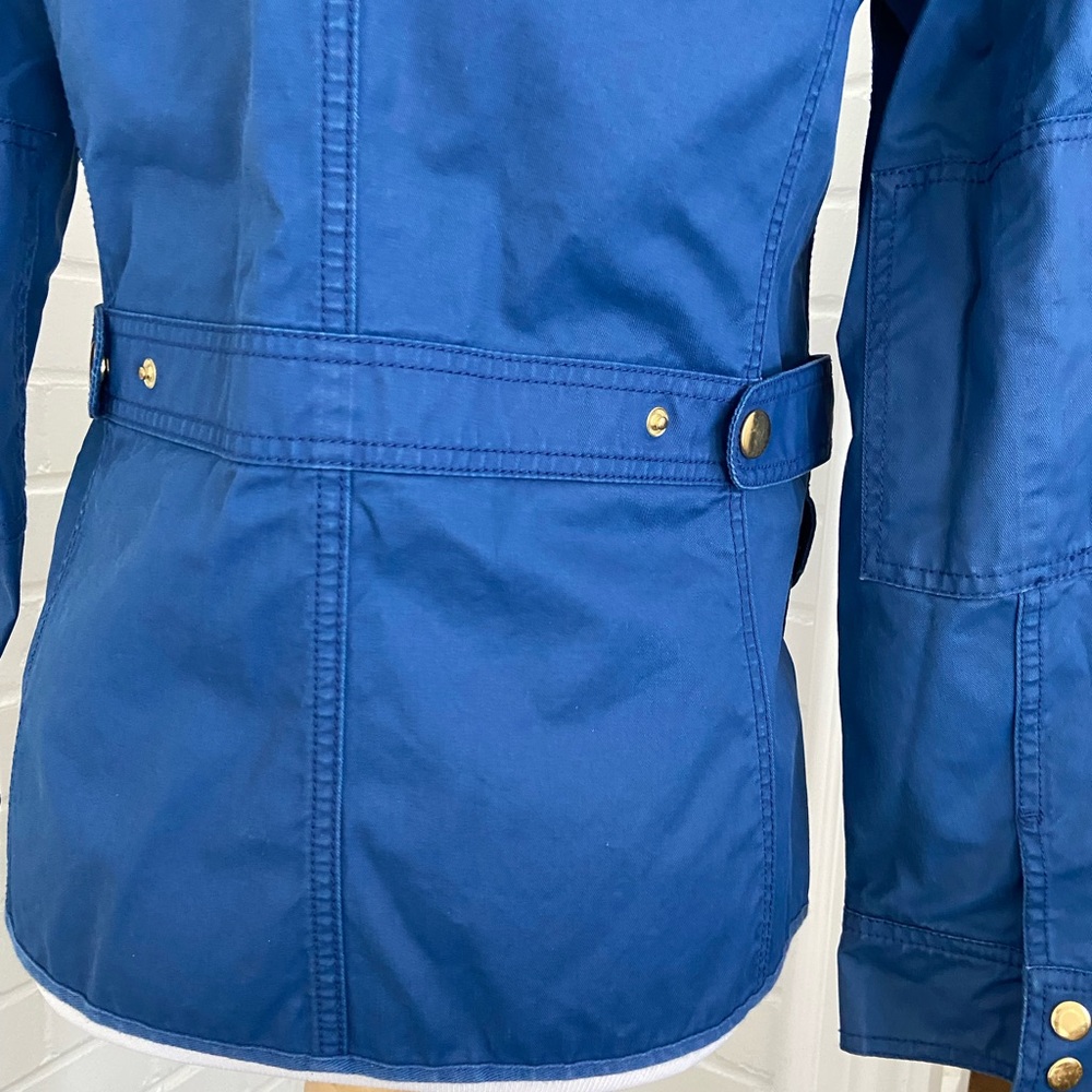 Women's Casual J. Crew Size M Cobalt Blue Jacket With Gold Accents - Picture 8 of 12